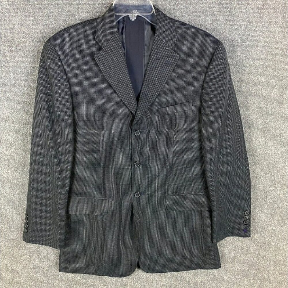 Haggar Blazer Men's 40R Jacket Polyester Wool‎ Adults 3 Buttons